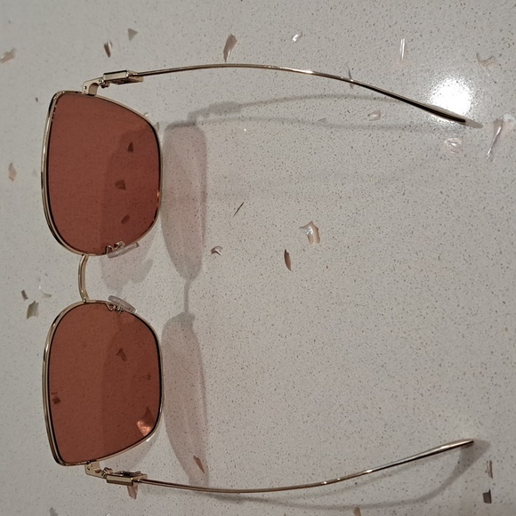 New Fendi Brown Square Monogram Lens Sunglasses - Picture 4 of 9